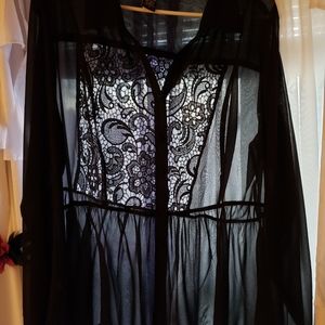 Black Sheer Blouse Torrid